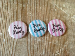Badge Mini Stripe Hen Party - thefancyhen.ie