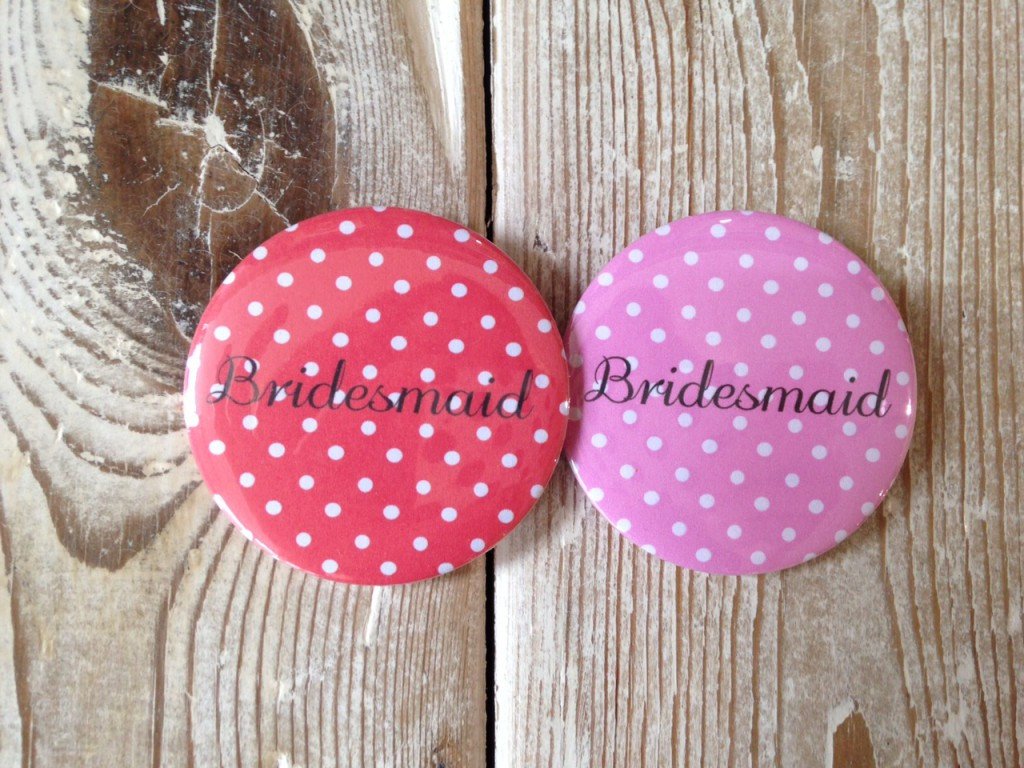 Badge Polka Dot Bridesmaid - thefancyhen.ie