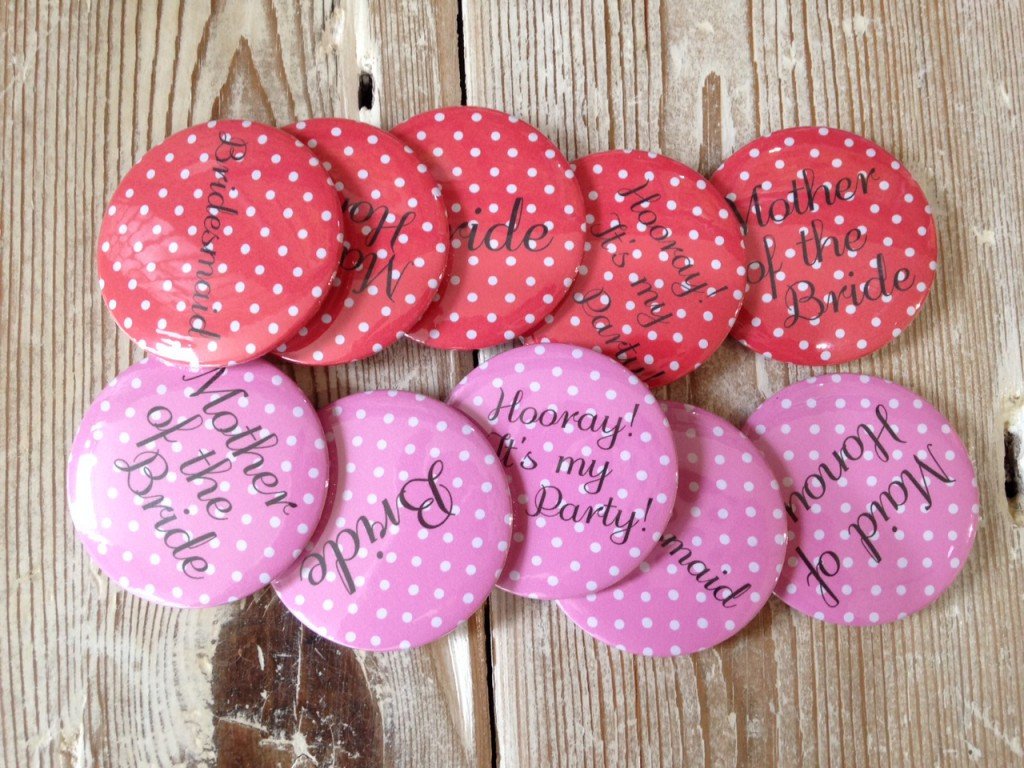Badge Polka Dot Maid of Honour - thefancyhen.ie