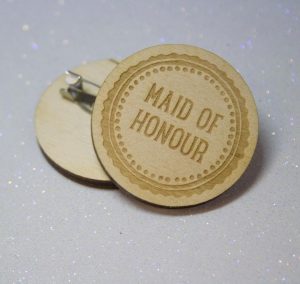 Badge Rustic Maid of Honour - thefancyhen.ie