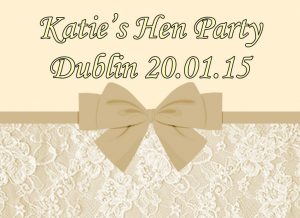 Bottle Label Lace Bow - thefancyhen.ie