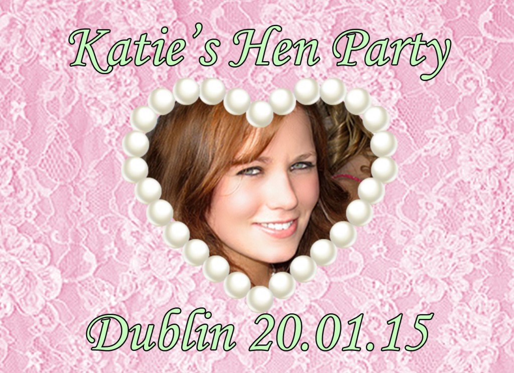 Bottle Label Lace Pearl with Photo - thefancyhen.ie