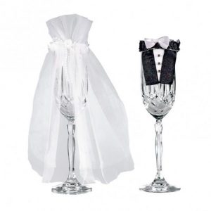 Bride & Groom Stemware Decor - thefancyhen.ie