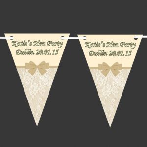 Bunting Customised Lace Bow - thefancyhen.ie