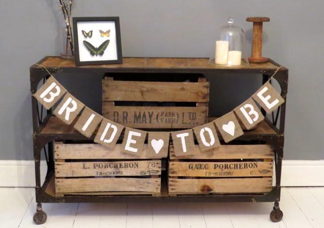 Bunting Hessian  Bride to be - thefancyhen.ie