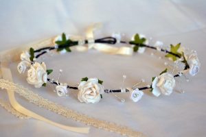 Crown Silver Detail Pearl & Floral - thefancyhen.ie