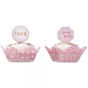 Cupcake Cases & Toppers Pink - thefancyhen.ie