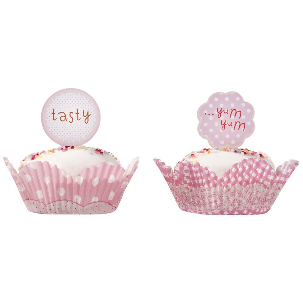 Cupcake Cases & Toppers Pink - thefancyhen.ie