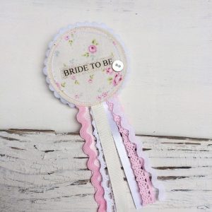Mini Rose Hessian Bride to Be Rosette - thefancyhen.ie