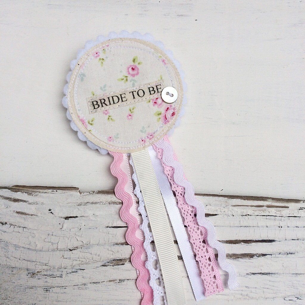 Mini Rose Hessian Bride to Be Rosette - thefancyhen.ie