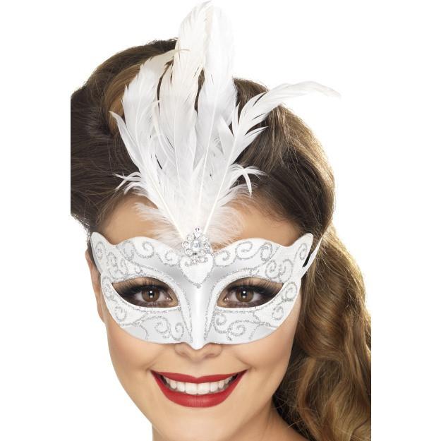 Silver Venetian Mask - thefancyhen.ie