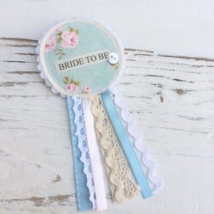 Teal Millie Hessian Bride to Be Rosette - thefancyhen.ie