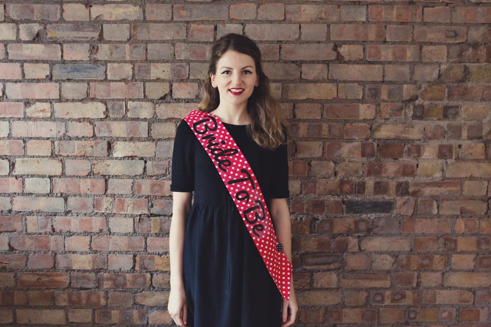 Bride to Be Sash Polka Dot - thefancyhen.ie