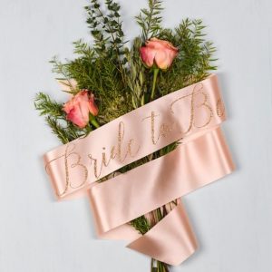 Pink Satin - Bride to be Sash - thefancyhen.ie